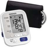Omron 5 Series Upper Arm Blood Pressure Monitor; 2-User, 100-Reading Memory, Soft Wide-Range Cuff, 1 Dr. Recommended by Omron, White, Large