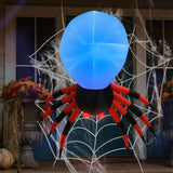 8FT Halloween Inflatables Outdoor Decorations Giant Spider Decorations with LED Lights and Air Pump Blow up Inflatable Halloween Decorations Clearance Halloween Decor Outside Yard Garden Lawn House