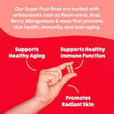 Feel Great 365 Superfruit Reds Supplement | Reds Superfood Antioxidant & Polyphenol Supplement | Anti-Aging Supplement | Acai Berry, Goji Berry, Noni, Mangosteen, Pomegranate, Blueberry & More