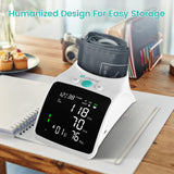 Blood Pressure Monitor, Rechargeable High Blood Pressure Cuff Upper Arm with Large Cuff XL, LED Backlit Screen & 2 * 99 Sets of Memory - Talking Bp Machine with Carrying Case