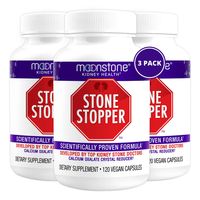 Moonstone Kidney Stone Stopper Capsules, Outperforms Chanca Piedra Stone Breaker and Kidney Support Supplements, Developed by Urologists to Prevent Kidney Stones, 90 Day Supply (360 Count)