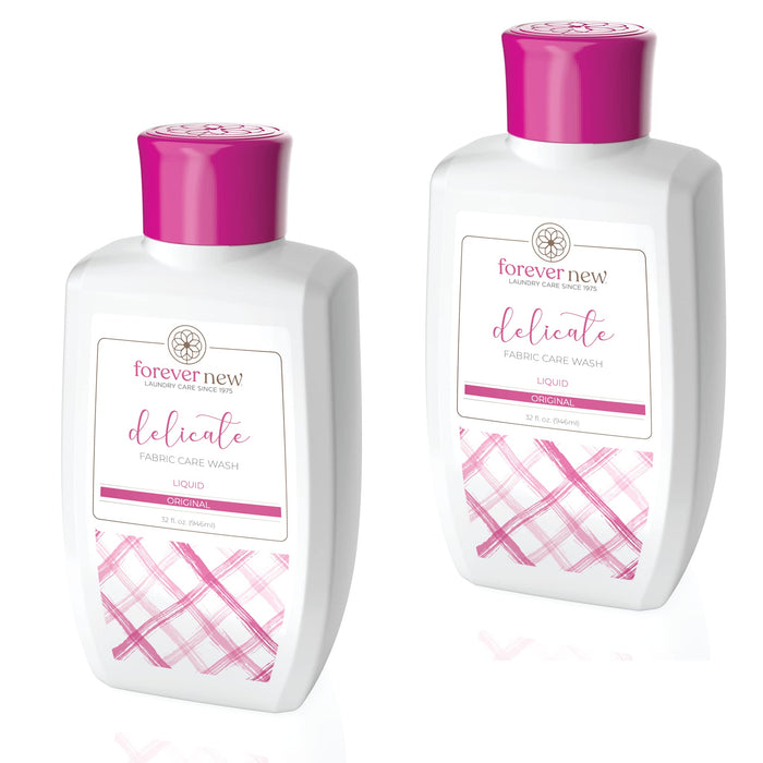 Forever New 32oz Liquid Original Scent Fabric Care Wash 2 Pack (64oz Total) Natural Laundry Detergent