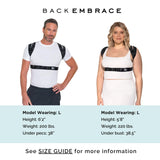 BackEmbrace Posture Corrector for Women and Men - Made in USA - Slim and Adjustable Shoulder Brace - Back Brace for Back Pain Relief - Pink Pebble Large