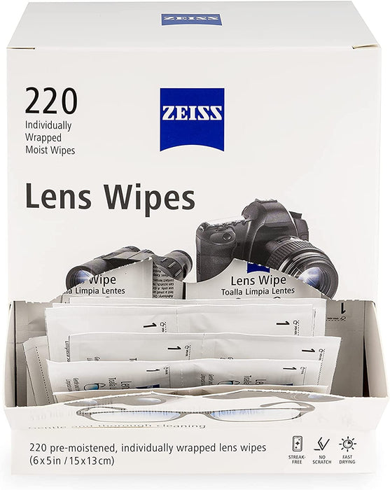 Zeiss Lens Wipes, White, 220 Count…