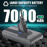 EGR Upgraded 7000mAh V8 Battery Replacement Compatible with V8 Animal Battery Replacement V8 Absolute V8 Motorhead V8 Fluffy SV10 Carbon Fiber Vacuum Cleaner 2 Filters and 3 Screws Included