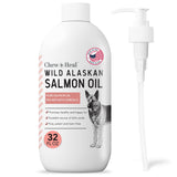 Pure Wild Alaskan Salmon Oil for Dogs - 32 oz. - Pump Cap Bottle - Contains Omega-3 and 6, Vitamin D, EPA, and DHA for Healthy Skin and Coat - Toxin Free