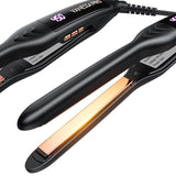 VANESSA PRO Small Flat Irons for Short Hair, Pencil Flat Iron for Edge/Bang/Men's Beard - Travel Flat Iron Dual Voltage(0.3-inch)