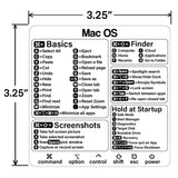 Mac Shortcut Sticker - Mac OS Shortcuts Sticker (M1+Intel) + Word/Excel, 3.25"x3.25" Quick Reference Guide, 2022 Keyboard Shortcut Stickers for MacBook, Compatible with 13-16 Inch MacBook Air Pro (1PC)