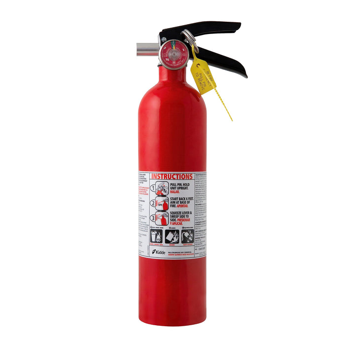 Kidde Fire Extinguisher for Commercial Use, 1-A:10-B:C, 4 Lbs., Refillable & Reusable, Wall Mount (Included)