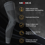 NEENCA Compression Leg Sleeve - Long Knee Sleeve, Ultra-thin Leg Sleeve with Graphene Ions Infused Fabric for Knee Pain Relief, Swelling, Arthritis, Poor Circulation, Runner, Sports - FSA/HSA Approved