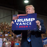 PATTY WACKZ Trump 2024 Trump Yard Signs 2024 Double Sided 17.5" x 13.5" Corrugated Plastic Trump Vance Yard Signs 2024 with H-Frame Ground Stake Trump Signs for Yard.