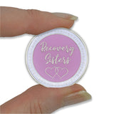Recovery Sisters Sobriety Chip | Triplate AA Coin | Women in Recovery Affirmation Token (Lilac)