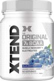 XTEND Original BCAA Powder Blue Raspberry Ice | Sugar Free Post Workout Muscle Recovery Drink with Amino Acids | 7g BCAAs for Men & Women | 50 Servings
