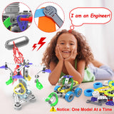 10 in 1 Electric STEM Toys for 4 5 6 7 8+ Year Old Boy Girl Birthday Gifts Educational Building Toys for Kids Ages 4-8 5-7 6-8 Stem Activities Construction Toy for Boys 4-6 8-10 Christmas Idea Gift