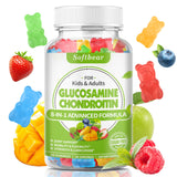 softbear Glucosamine Chondroitin Gummies with MSM Triple Strength, Organic Vegan Chondroitin & Glucosamine Nutritional Supplements for Joint Support Mixed Fruit Flavor 60 Gummies