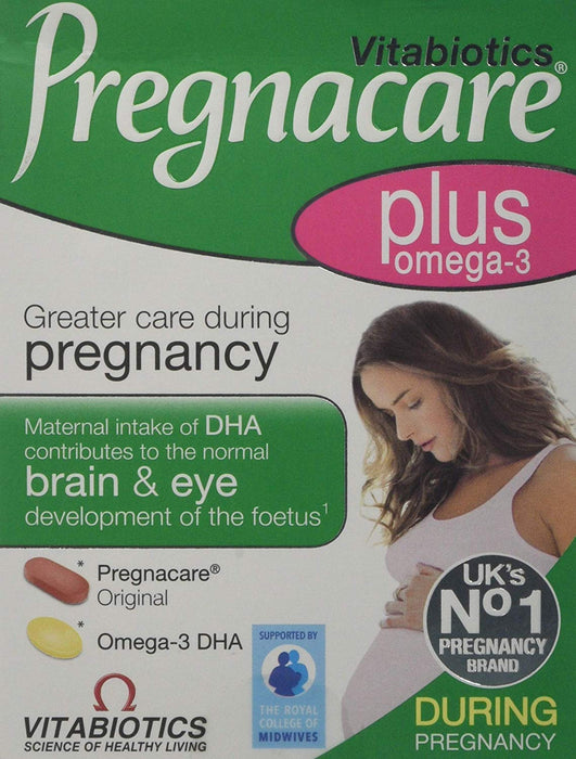 2 Packs Vitabiotics Pregnacare Plus Omega 3 - 56 Tablets = TOTAL 112 Tablets/Capsules by Vitabiotics