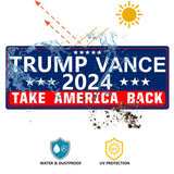 Shmbada Trump Vance 2024 Take America Back Magnetic Bumper Sticker for Cars - Support Trump Vehicle Magnet Sign Decal, Blue 10 x 3.5 Inches (Trump Vance 2 PCS)