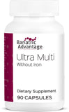 Bariatric Advantage Ultra Multi Without Iron, High Potency Daily Multivitamin for Bariatric Surgery Patients with 22 Essential Vitamins and Nutrients - 90 Capsules, 30 Servings