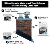 MASONRYDEFENDER Chimney Crown Sealer - Brushable Sealant Fixes Cracked Chimney Tops & Prevents Chimney Leaks