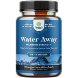 Water Away Pills Maximum Strength - Herbal Diuretic Pills for Water Retention for Fast Acting Bloating Relief for Women and Men - Easy To Take Water Retention Pills for Women and Men - 60 Servings