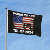 Elixvsoer Farmers For Trump 2024 Flag For Room Teen Double Sided Personalized Flags Outdoor Banner For Boys Room 3x5 Ft, Farmers For Trump 2024 Tapestry For Dorm