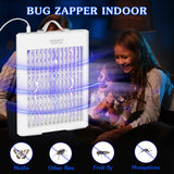 Qualirey Electric Bug Zapper Indoor, 3000V Powerful Mosquito Killer USB Powered Mosquito Zapper Lamp, Insect Traps Fly Zapper for Home, Kitchen, Bedroom, Baby Room, Office(White)
