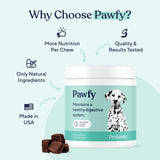 Pawfy Probiotic Soft Chews | Digestive | Gut | Immune Support | Diarrhea & Constipation Relief | Allergy Response & More for Dog