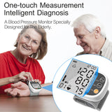 ZIQING Blood Pressure Machine Wrist Blood Pressure Monitor, USB Rechargeable LCD Pulse Rate Monitor for Home Use with 2x99 Sets Memory Irregular Heartbeat Monitors, Adjustable Wrist Cuff 5.3-7.68 inch