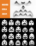 JUSTOTRY Pumpkin Carving Kit with Hammer Safe for kids, Halloween Pumpkin Carving Tools, Durable Stainless Steel Non-knife Pumpkin Carving Stencils, Pumpkin Carving Set for Adults, 23 PCS