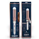 Conair Double Ceramic 1 1/2-Inch Curling Iron, 1 ½ inch barrel produces soft waves – for use on medium and long hair