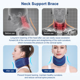 CozyHealth Neck Brace for Neck Pain and Support, Soft Neck Support Relieves Pain & Pressure in Spine for Women & Men, Wrap Align Stabilize Vertebrae Foam Cervical Collar for Sleeping (GBlue, M, 3.5" Middle Height)