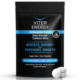 Viter Energy Extra Strength Caffeinated Mints 80mg Caffeine, B Vitamins, Sugar Free. (Wintergreen, 8oz, Bulk Bag)