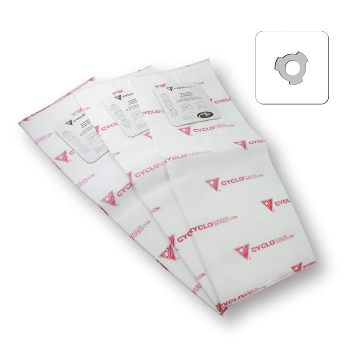 CycloVac TDSAC93C High Efficiency Heavy Duty Central Vacuum Electrostatic Bags | Set of 3 Bags