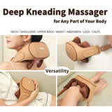 Homesnew Neck Shoulder Massager with Heat, Cordless 4D Shiatsu Kneading Neck Massager for Shoulder, Back, Lumbar and Calve, Ideal for Valentine's Day Gift! (Sandy Brown)