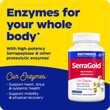 Enzymedica, SerraGold, High-Potency Serrapeptase Enzyme Supplement, Supports Respiratory, Heart & Immune Function, 120 Count