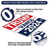 Oligei Trump Yard Signs, Large Trump yard signs 2024 18" X 24", Trump-Vance Yard Signs 2024 Double Sided Fade Resistant, Take America Back Trump Vance Signs for Yard Heavy Duty Metal H-Frames