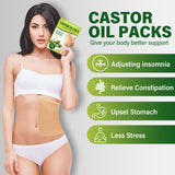 Castor Oil Pack Wrap, Highly Absorbent Self-Adhesive Castor Oil Patches, Easy to Use Castor Oil Wrap Organic Cotton, No Wash, Anti Oil Leak
