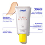 Supergoop! Glowscreen (SPF 40) - 2.5 fl oz - Glowy Primer + Broad Spectrum Sunscreen - Adds Instant Glow - Helps Filter Blue Light - Boosts Hydration with Hyaluronic Acid, Vitamin B5 & Niacinamide