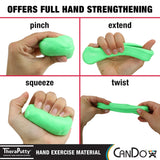 CanDo TheraPutty 4 Piece Set - X-Soft, Soft, Medium, and Firm, 2oz Each, Standard Hand Exercise Putty for Rehabilitation, Exercises, Hand Therapy and Strengthening, Stress Relief