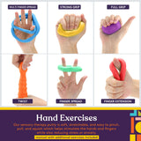 Special Supplies Physical Hand Therapy Putty Kit, Finger Exercisers, Hand Strengtheners, 15 Set Grip Strength,Dexterity, Mobility,Injury Stress Relief