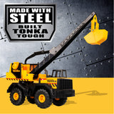 Tonka Steel Classics, Mighty Crane - Made With Steel and Sturdy Plastic, Big Construction Truck, Boys and Girls Ages 3+, Toddlers, Birthday Gift, Christmas, Holiday