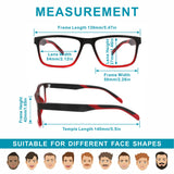 acavefox 4 Pack Reading Glasses 2.5 Men Readers Computer Blue Light Blocking Fashion Comfortable Eyeglasses with Spring Hinge