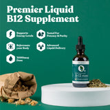 Essential B-12 Liquid B12, Supports Energy and a Healthy Nervous System - Convenient Liquid Dropper Absorbs Fast & Tastes Great