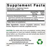 Best Naturals Gymnema Sylvestre Extract 500 mg 120 Vegetarian Capsules - Contains Minimum of 25% Gymnemic Acid (Pack of 2)