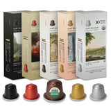 Organic USDA Café Romano Coffee Aluminum Espresso Pods For Nespresso Original Machine 100 Pack Italian Espresso Coffee (Variety pack)