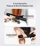 Travel Curling Iron Dual Voltage, 1 Inch Mini Curling Iron Travel Size with 3 Adjustable Temp, Ceramic Mini Hair Curler with Keratin&Argan Oil Infuse, Travel Size Curling Iron with Storage Bag