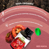 Amazon Andes Red maca Root Capsules - Female Health Supplement - Natural Energizer - USDA NOP Certified - Genitalized, Non GMO & Gluten Free - 100 Vegan Pills (1500mg per Serving) - Made in Peru