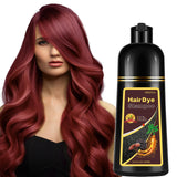 Fvquhvo Red Wine Hair Color Shampoo for Women and Men, Instant Burgundy Hair Dye Shampoo 3 in 1, Shampoo Hair Dye Works in Minutes, Lasting Red Hair Shampoo, Shampoo Para Canas