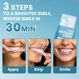 Teeth Whitening Strips for Sensitive White: 42 Pcs Whitener Safe Whitestrip, Enamel Natural Whiten Strip, 30 Minutes Fast-Result Whitened Products for Home Travel Work, 21 Treatments, Mint