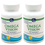 Nordic Naturals Omega Vision, Lemon - 60 Soft Gels - Pack of 2-1460 mg Omega-3 + FloraGLO Lutein & Zeaxanthin - Eye Health, Brain Health, Antioxidant Support - Non-GMO - 60 Total Servings